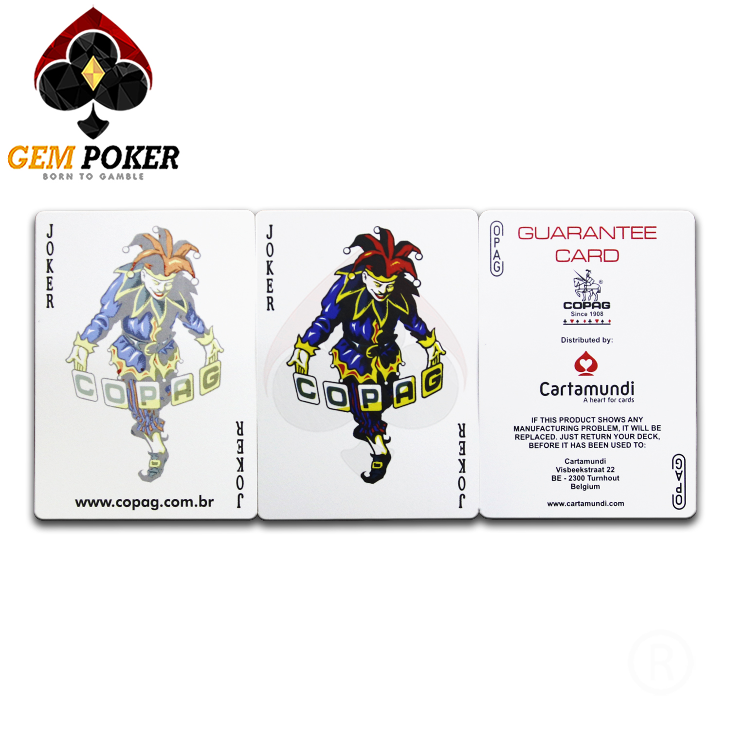 BÀI POKER COPAG JUMBO RED/BLUE 100% PLASTIC