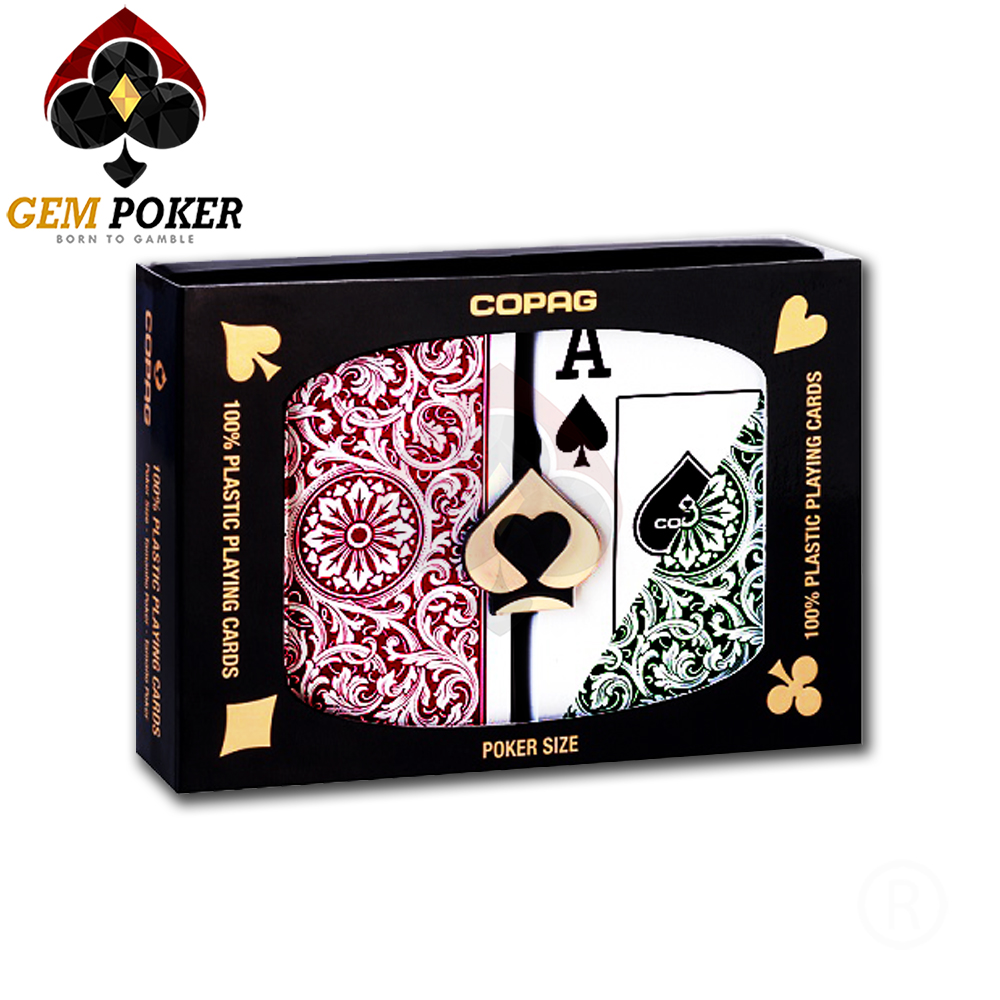 BÀI POKER COPAG 1546 BURGUNDY-GREEN