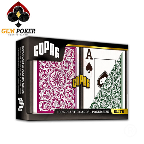BÀI POKER COPAG 1546 BURGUNDY-GREEN