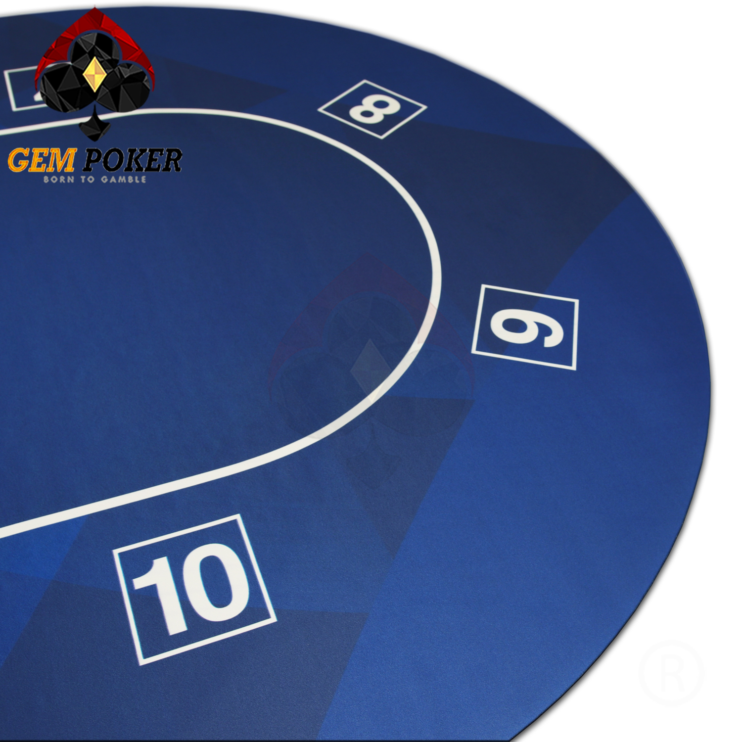 OVAL TEXAS POKER RUBBER MAT BIG SIZE