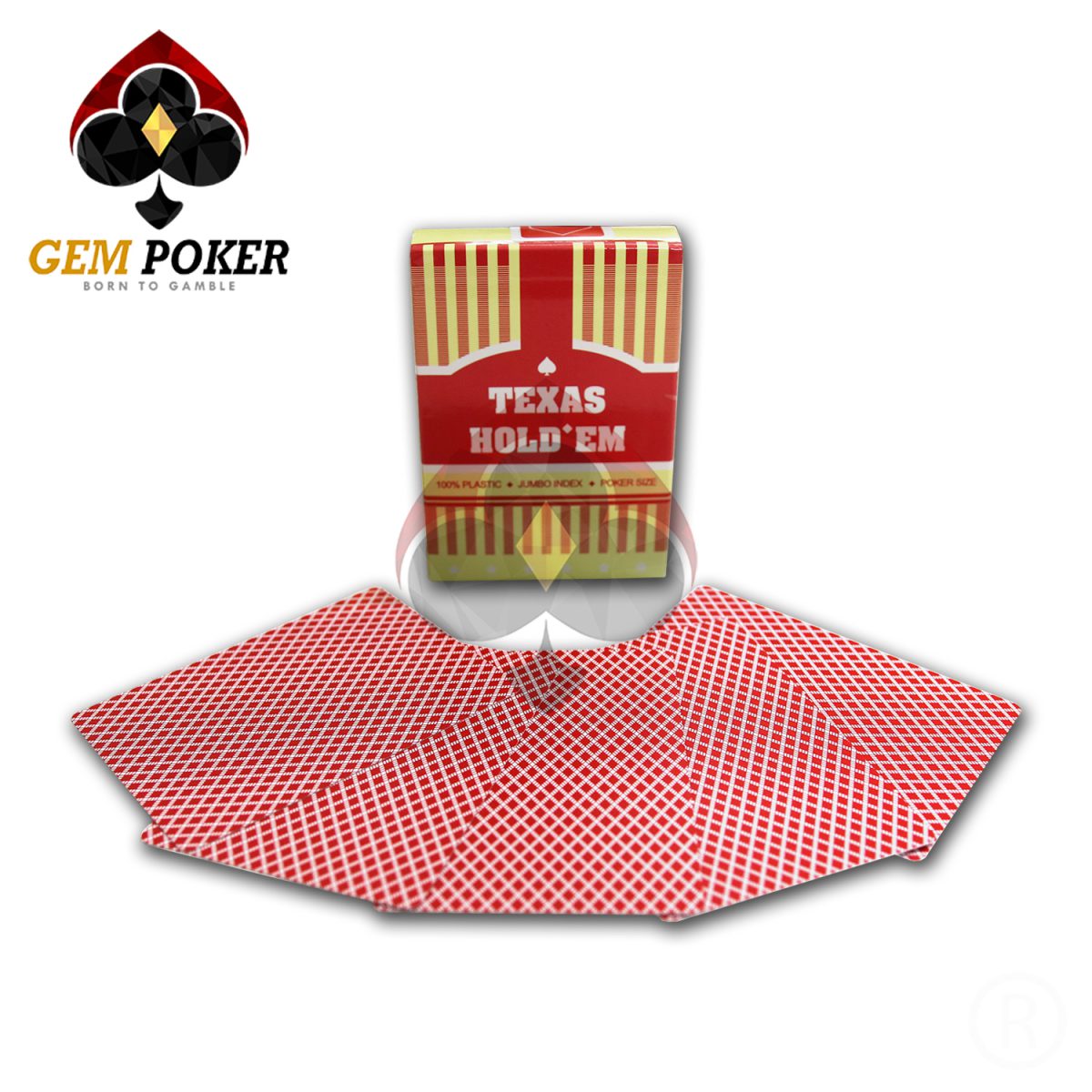TEXAS HOLD'EM POKER PLAYING CARDS 100% PLASTIC