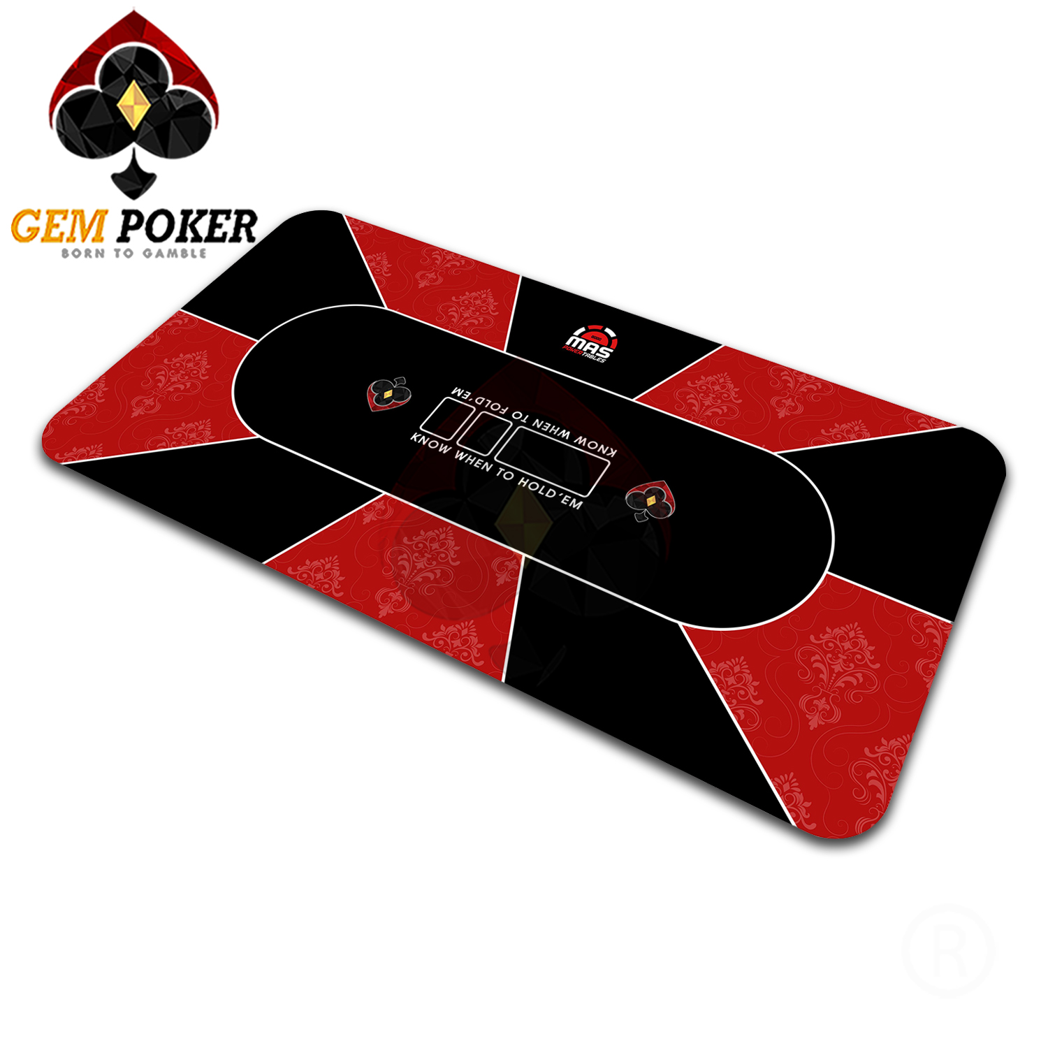 POKER RUBBER MAT TEXAS HOLD'EM