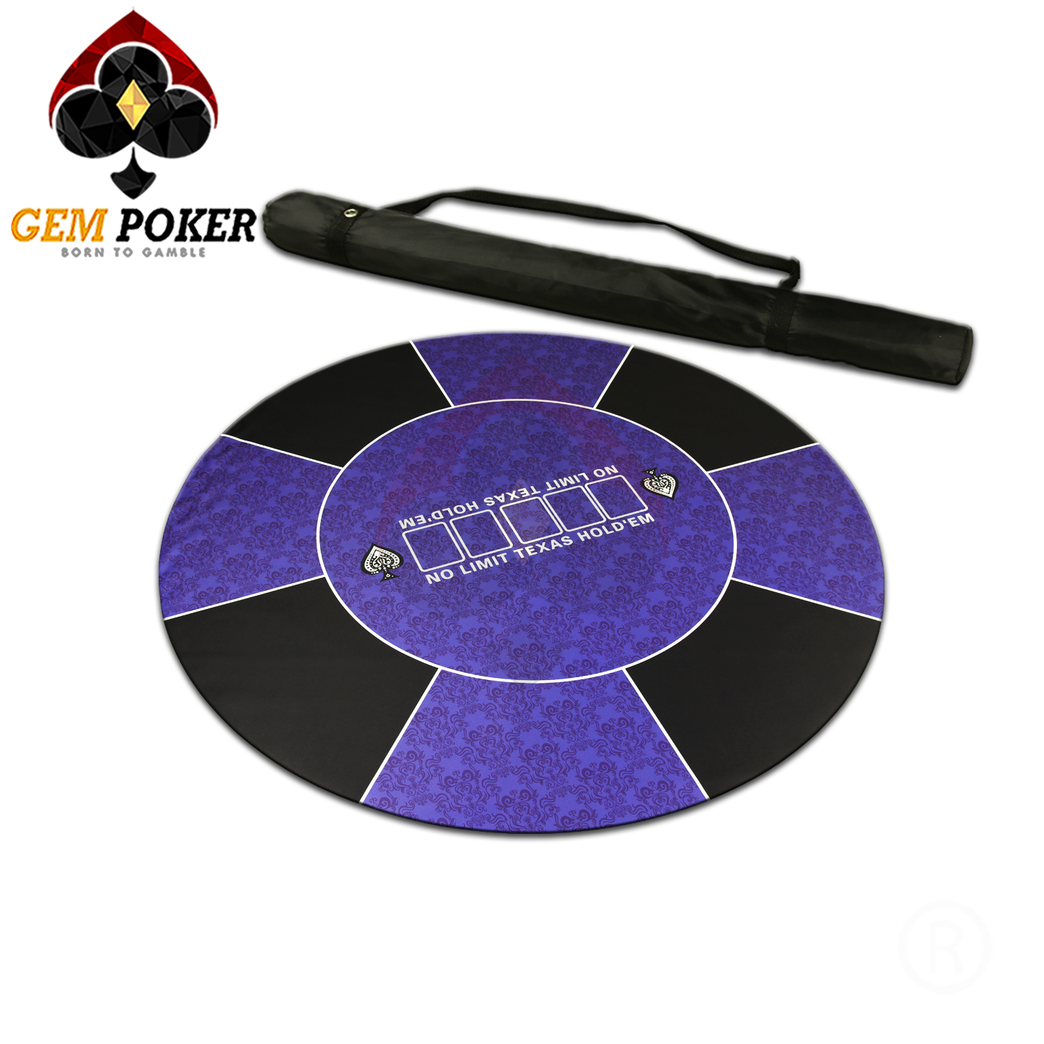 THẢM TRÒN POKER TEXAS HOLD'EM - BLUE