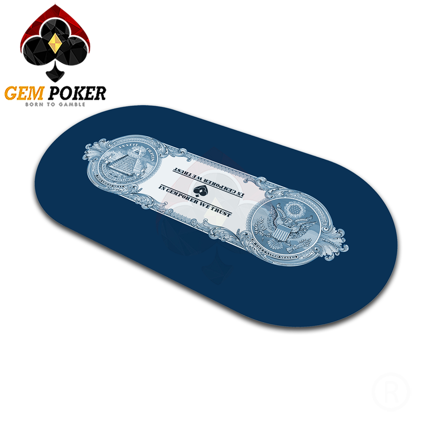 OVAL TEXAS POKER MAT