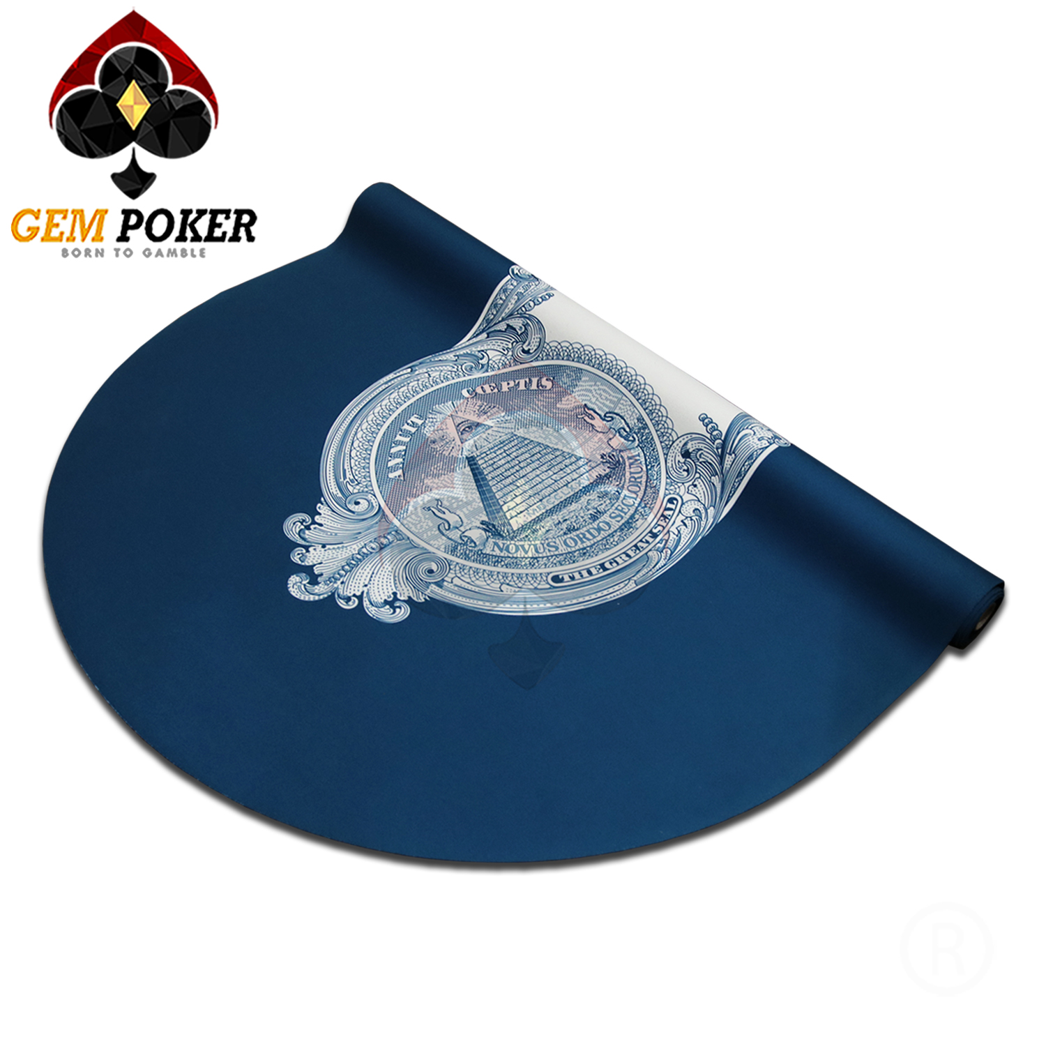 THẢM POKER OVAL TEXAS - GEM DOLLAR®️