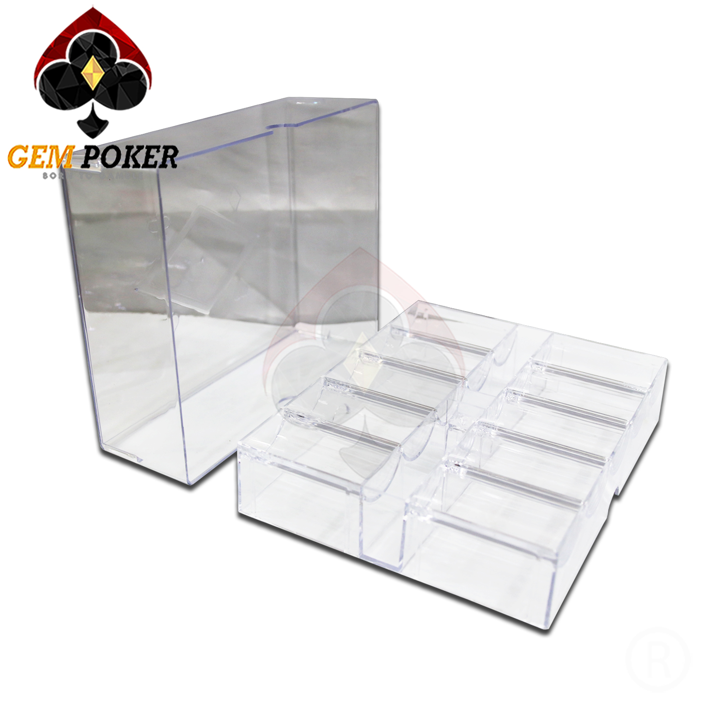 TRAY 200 POKER CHIP WITH LID