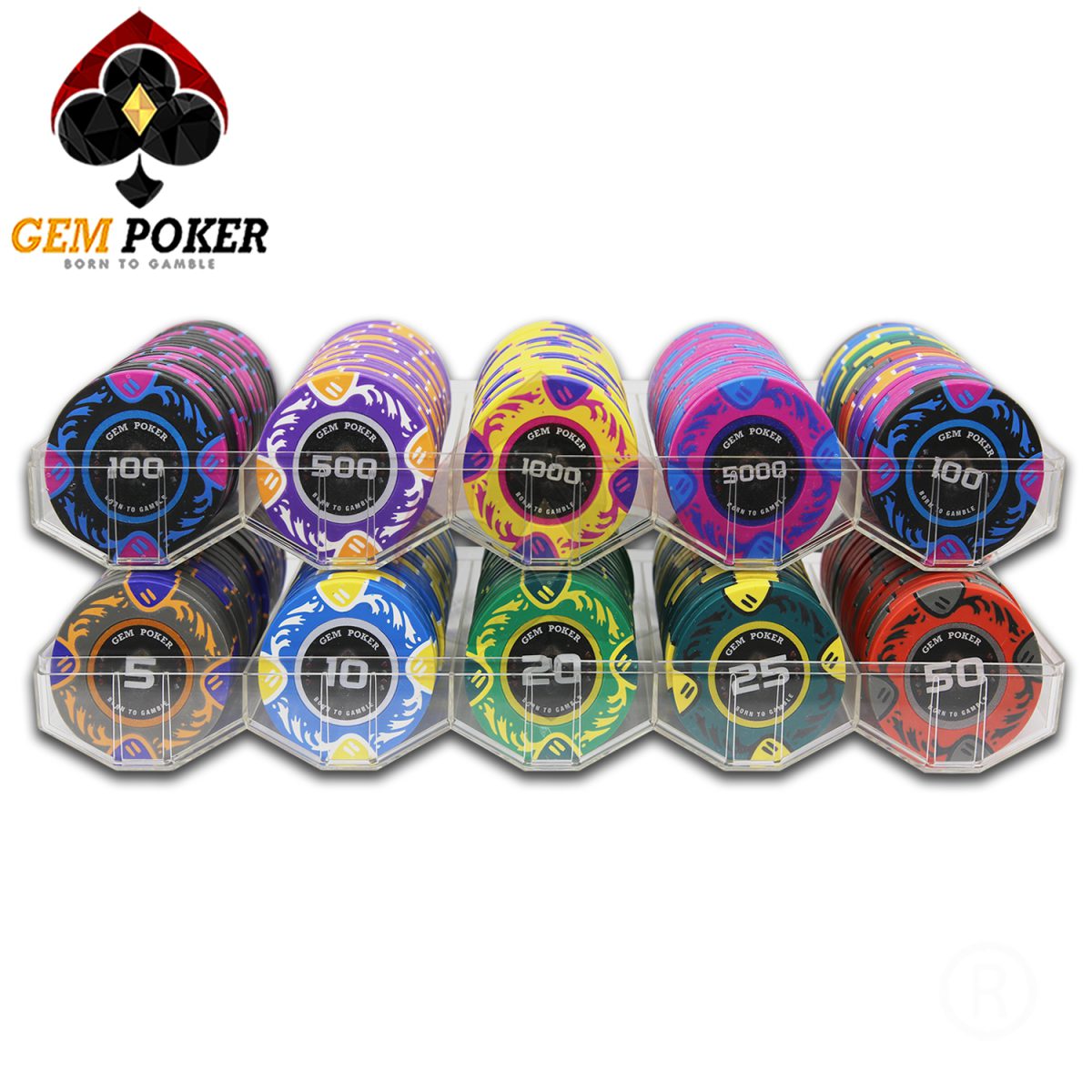 tray 100 chip poker
