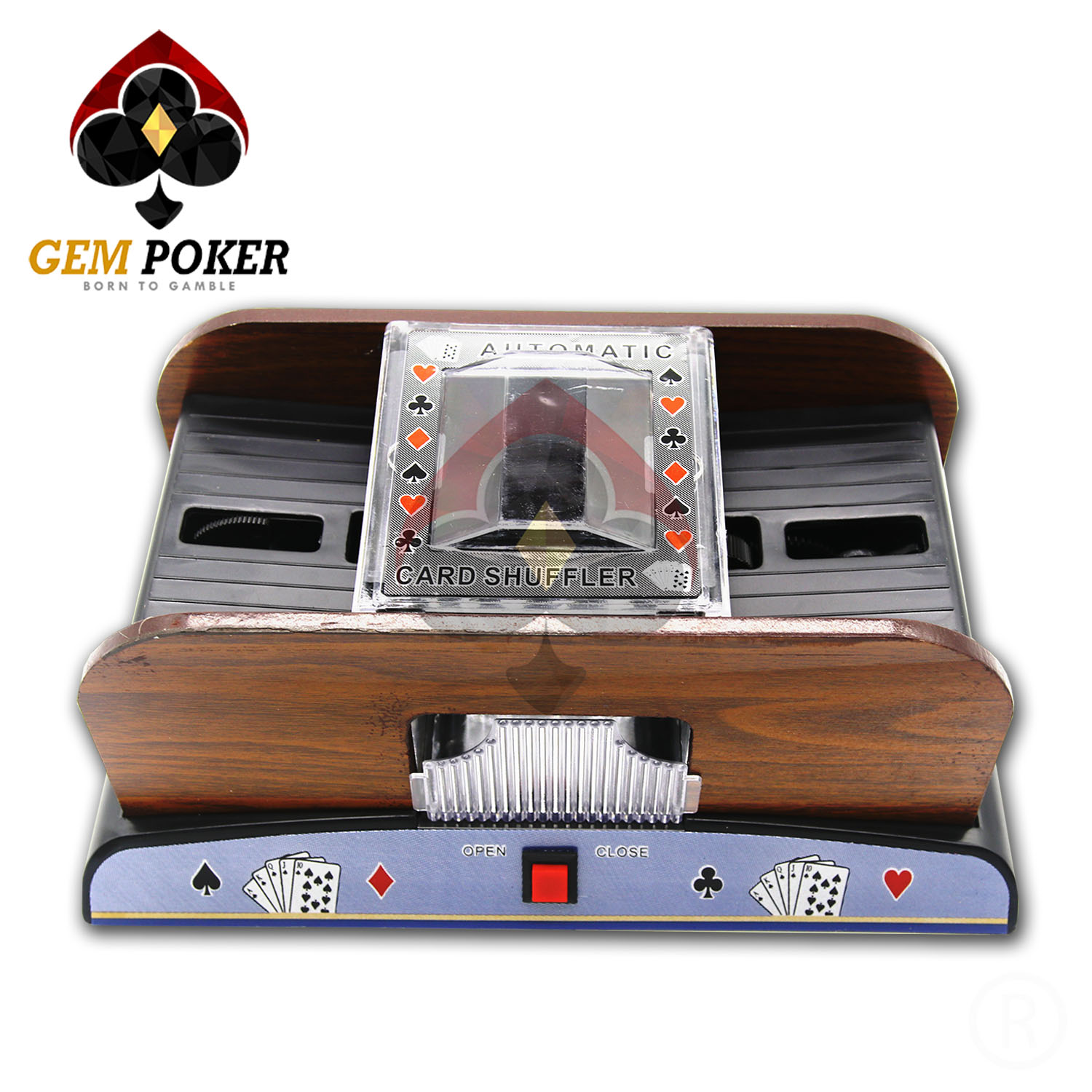 wooden card shuffler