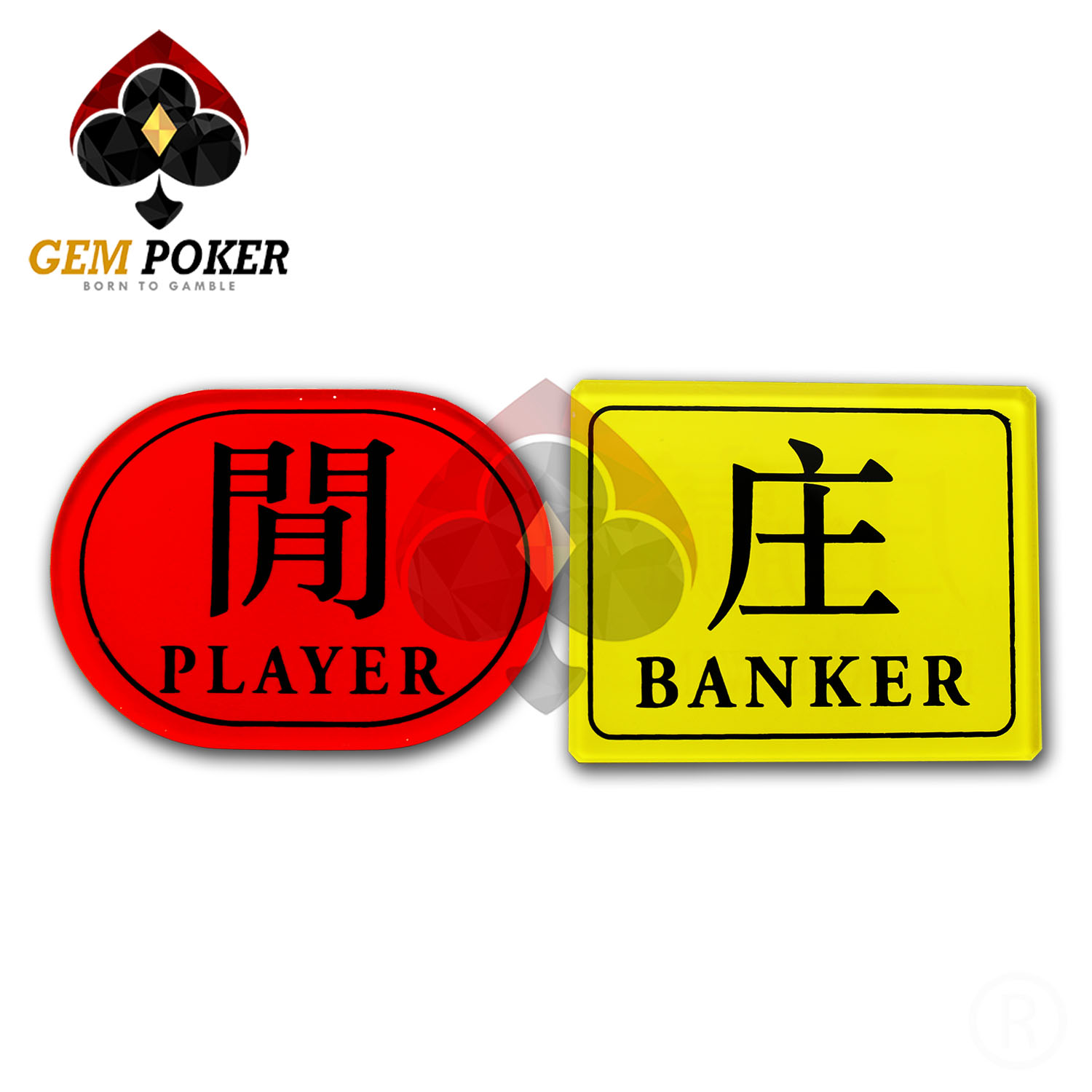 BACCARAT BANKER PLAYER BUTTON