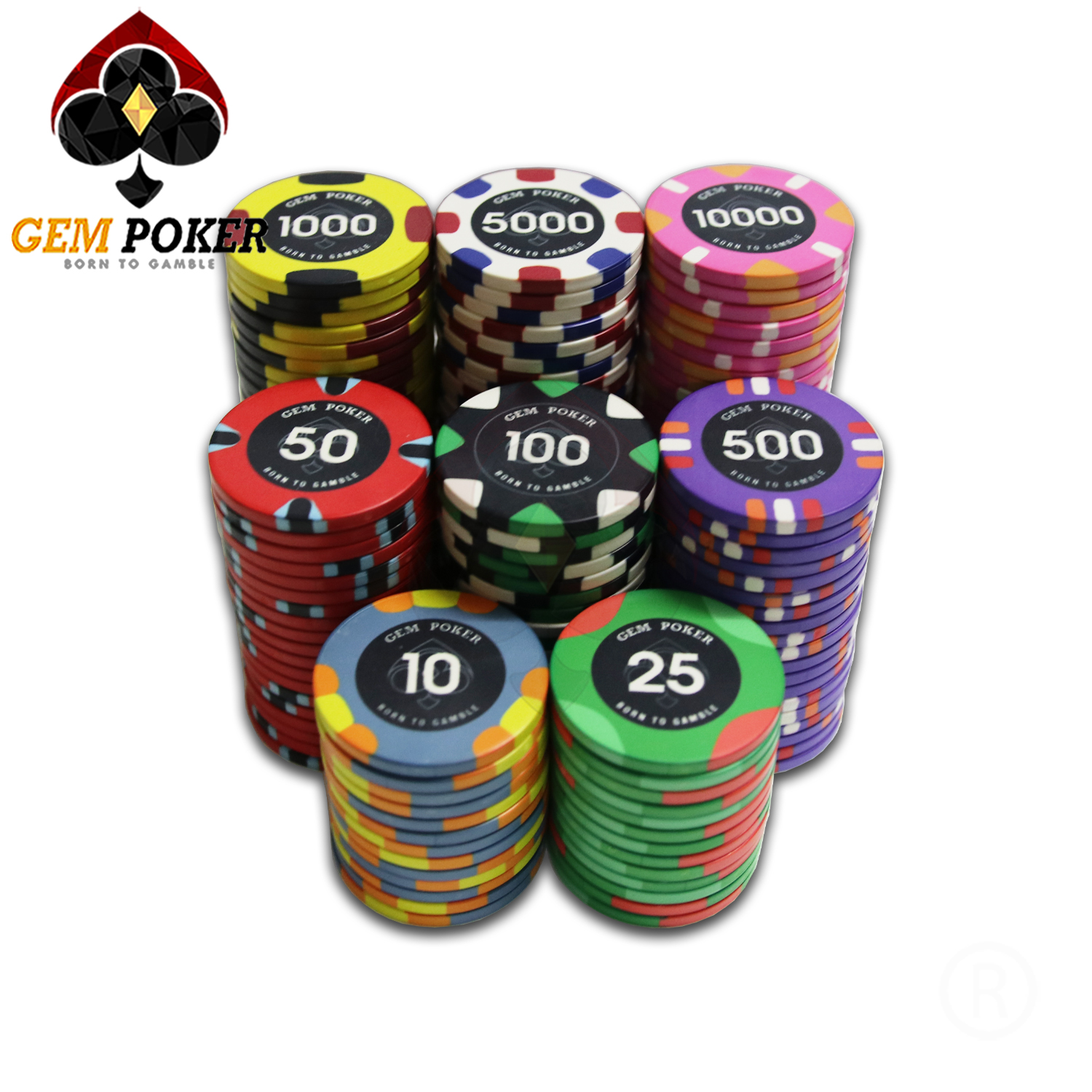 Print chip poker CERAMIC