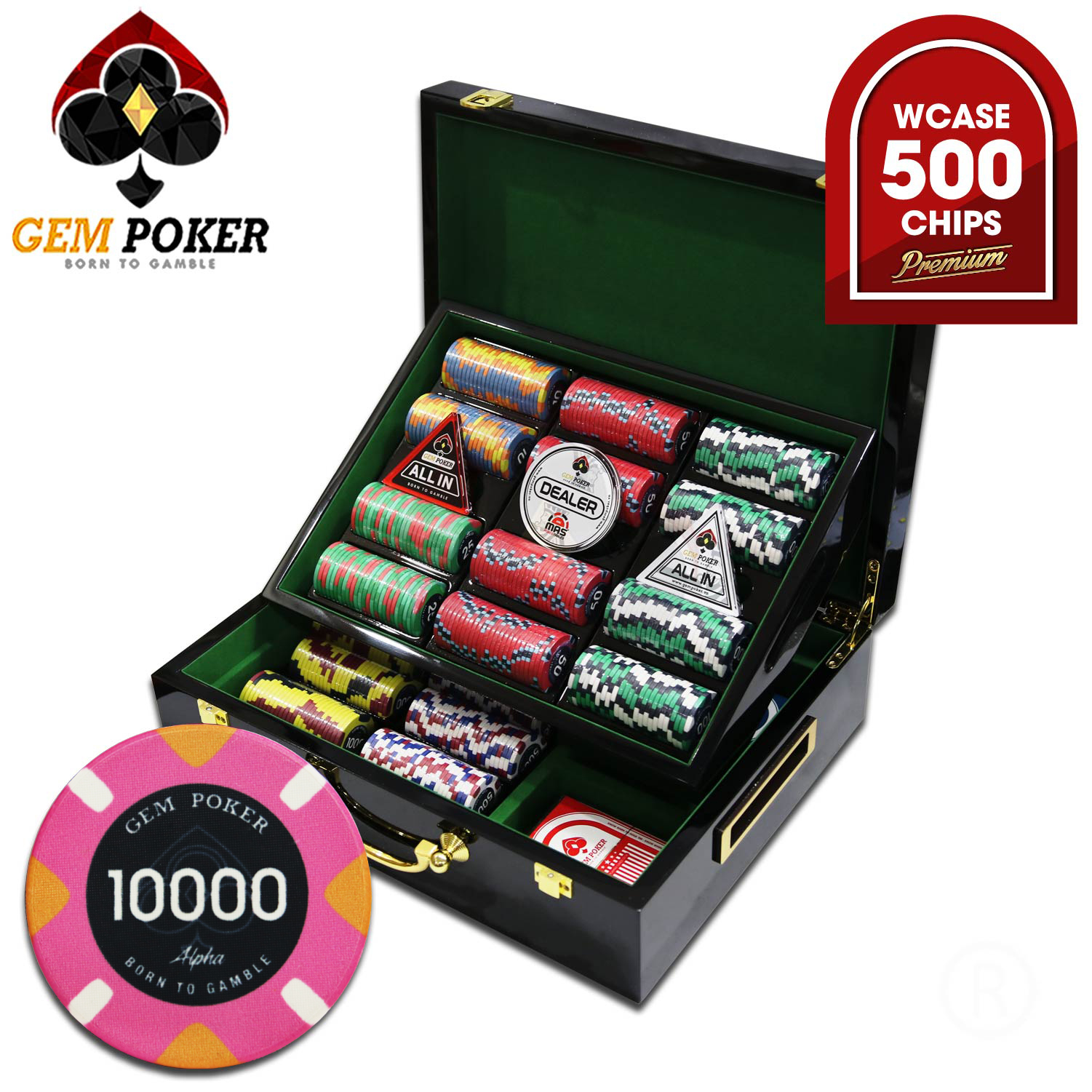 Print VALI 500 CHIP POKER SỨ CERAMIC ALPHA CAO CẤP
