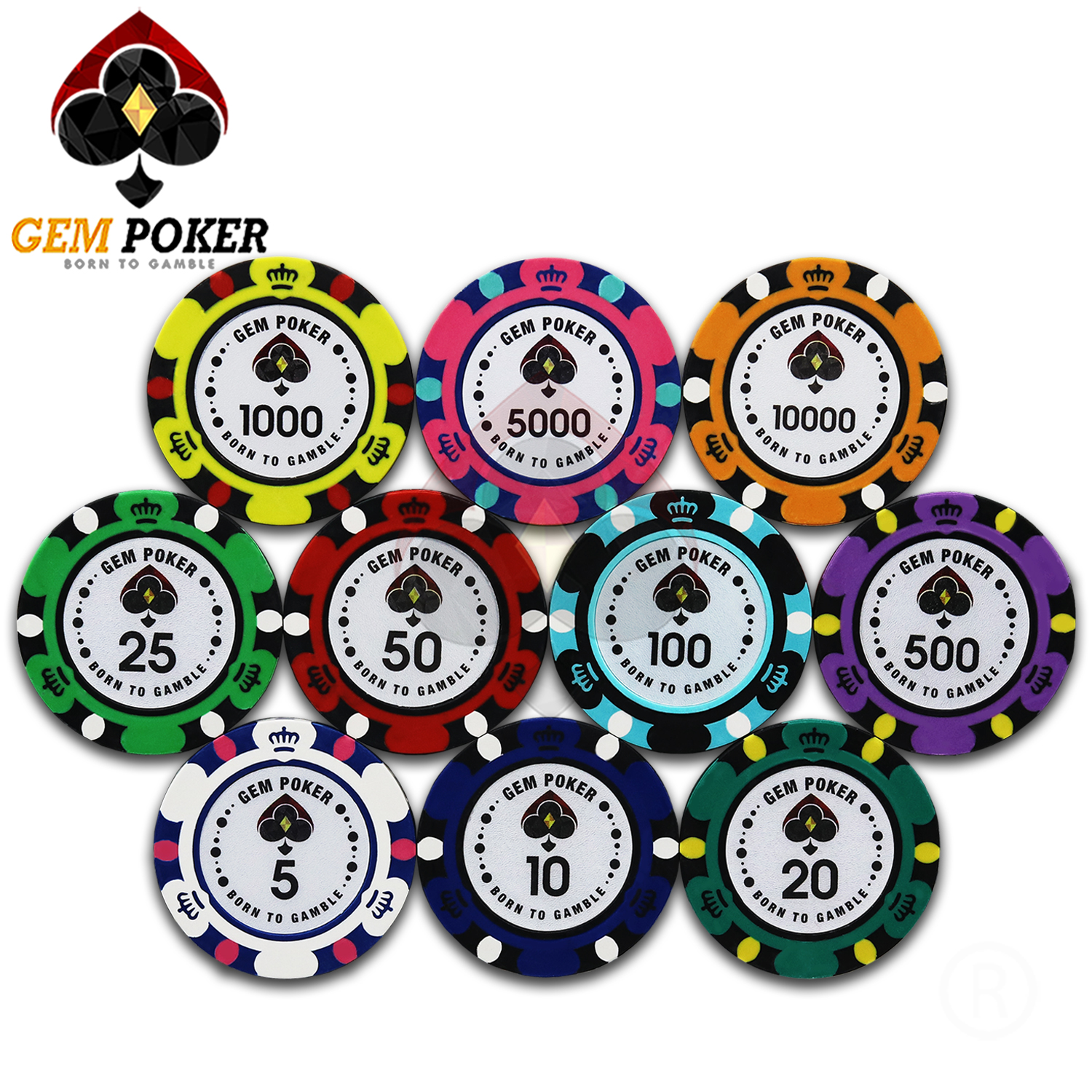 CLAY POKER CHIP SET 300 