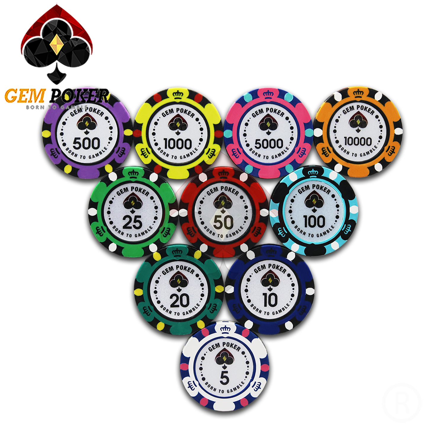 Print CHIP POKER CÓ SỐ