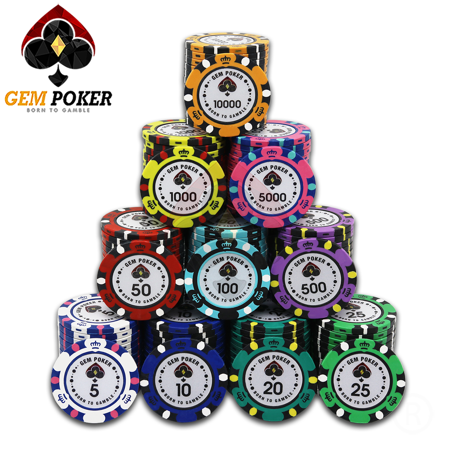 CLAY POKER CHIP SET 300 BIGBANG I GEM POKER