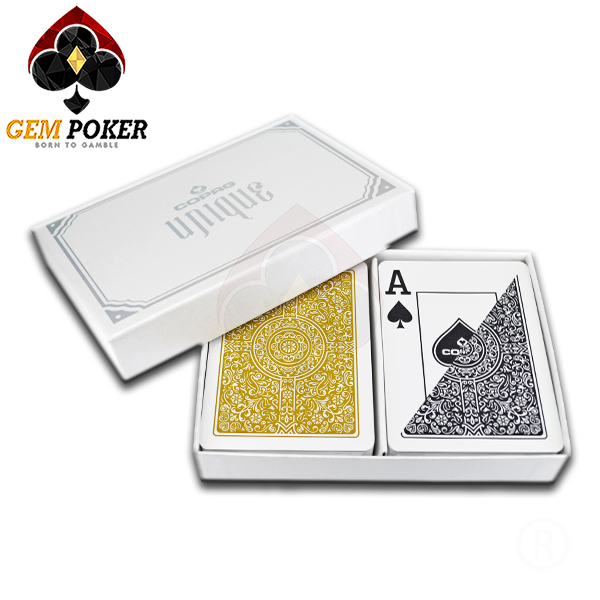 COPAG UNIQUE POKER BLACK/GOLD 100% PLASTIC