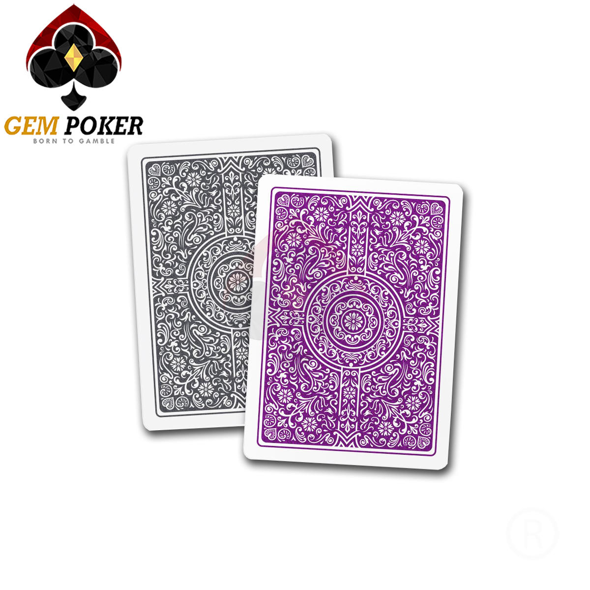 POKER COPAG UNIQUE PURPLE/GRAY 100% PLASTIC