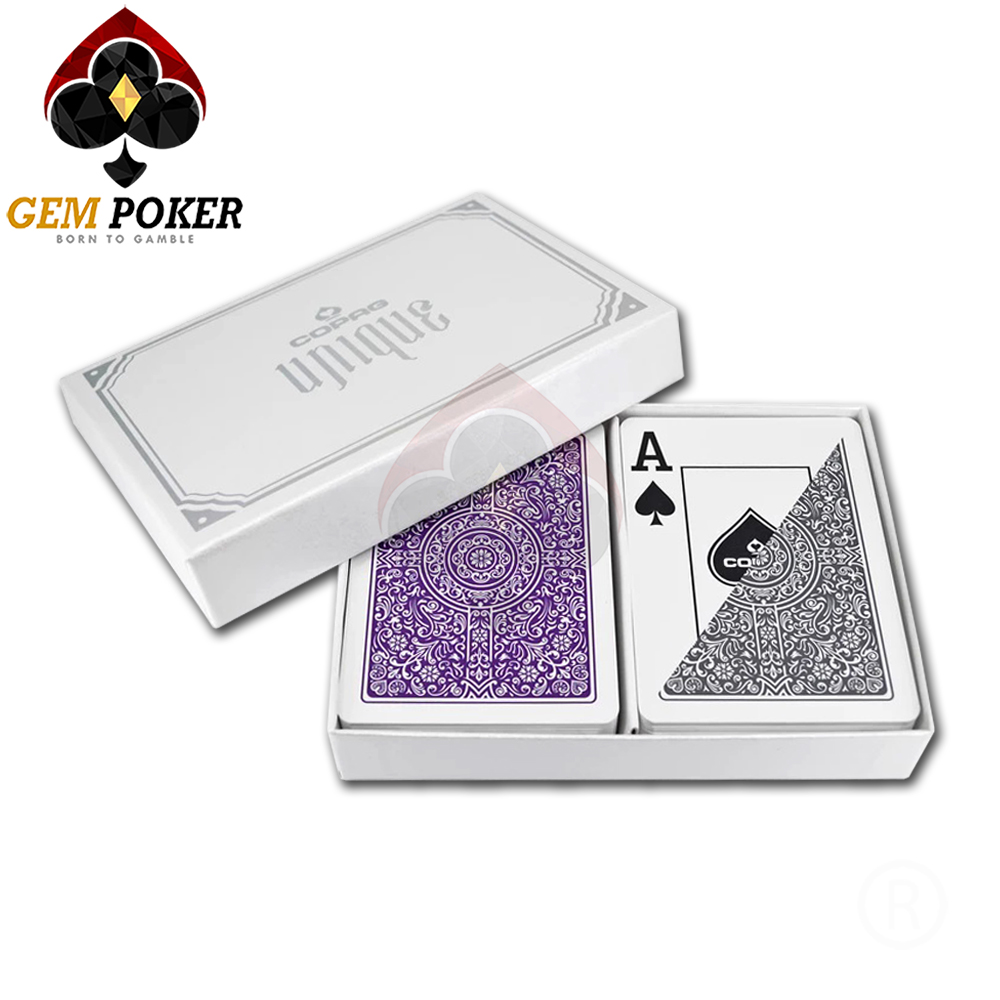 POKER COPAG UNIQUE PURPLE/GRAY 100% PLASTIC