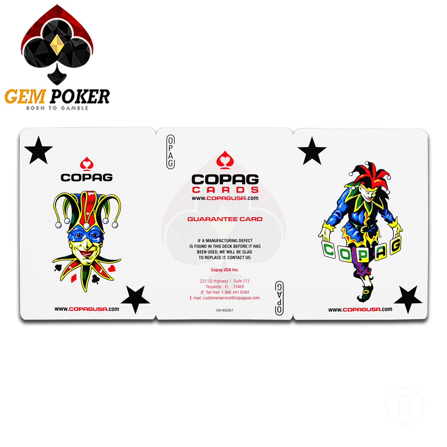 COPAG UNIQUE POKER BLACK/GOLD 100% PLASTIC