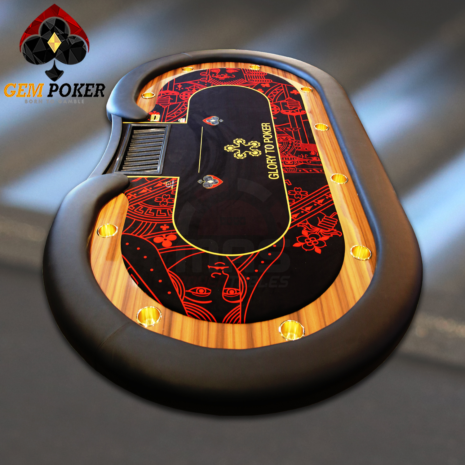 POKER TABLE RED GLORY