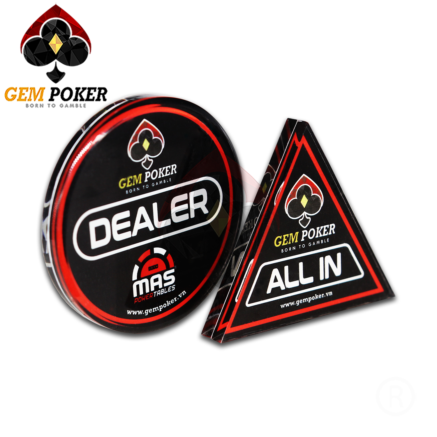 SET NÚT POKER DEALER & ALL-IN CAO CẤP