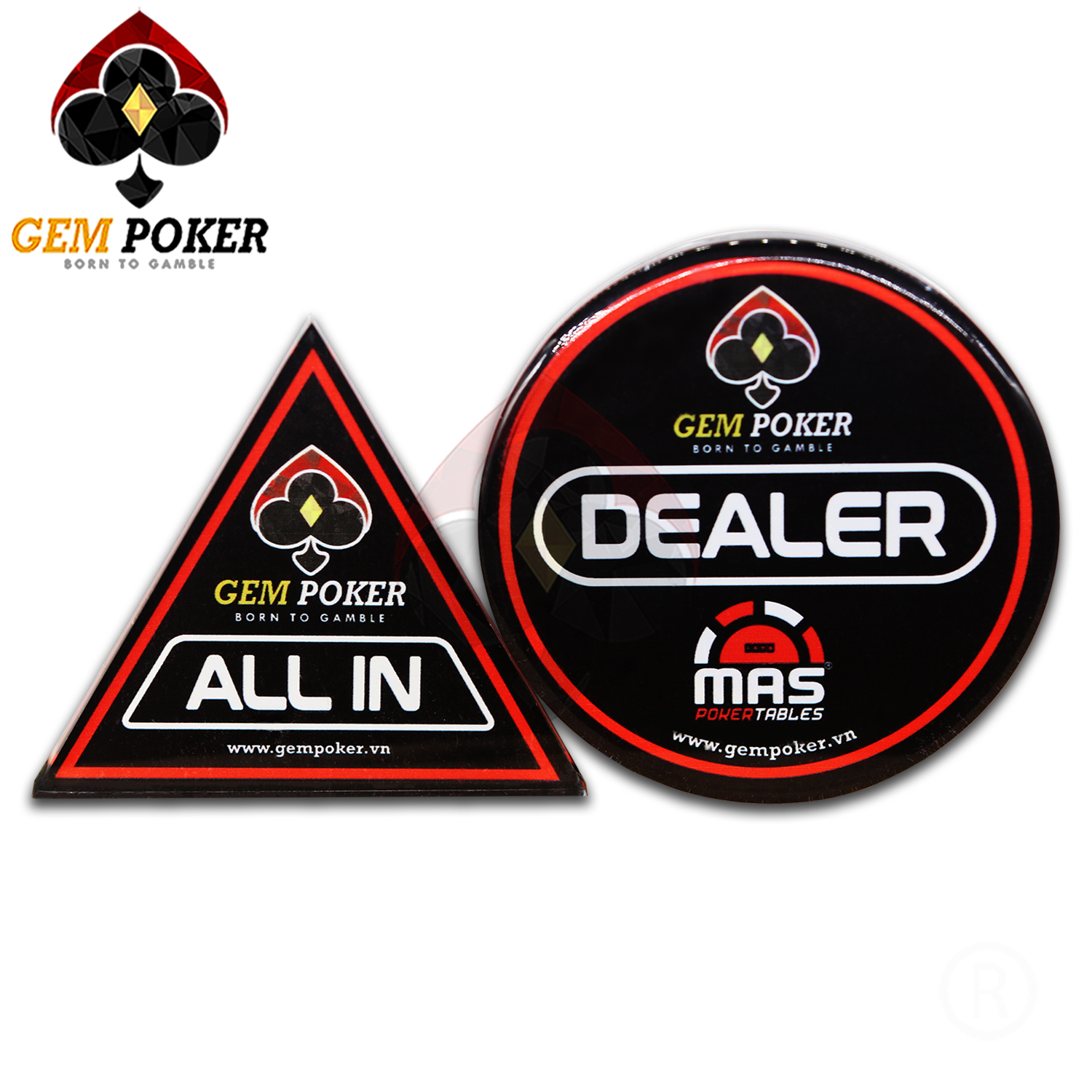 SET NÚT POKER DEALER & ALL-IN CAO CẤP