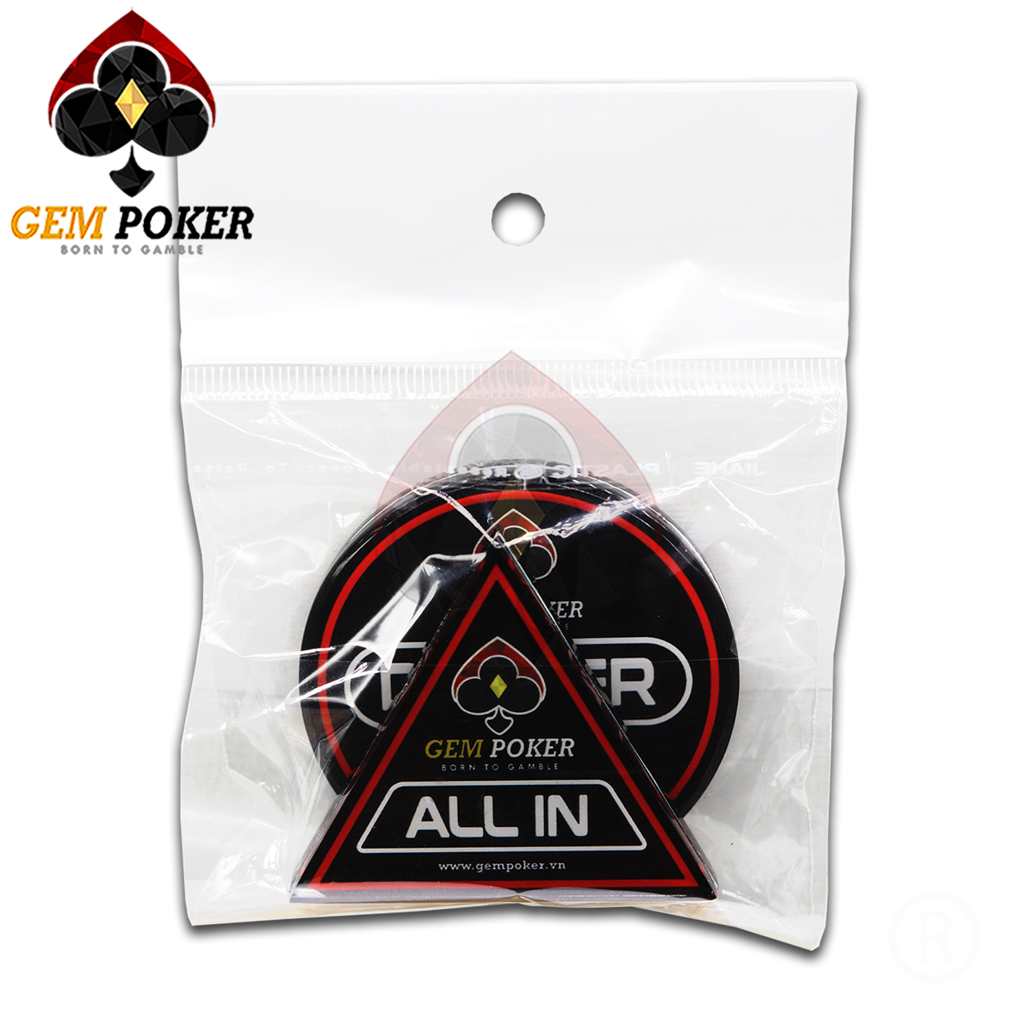 SET POKER BUTTON DEALER & ALL-IN ACRYLIC