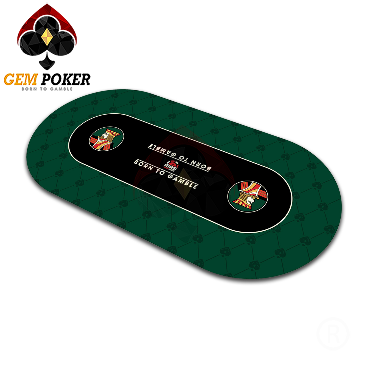 THẢM POKER OVAL TEXAS - GEM KING®️