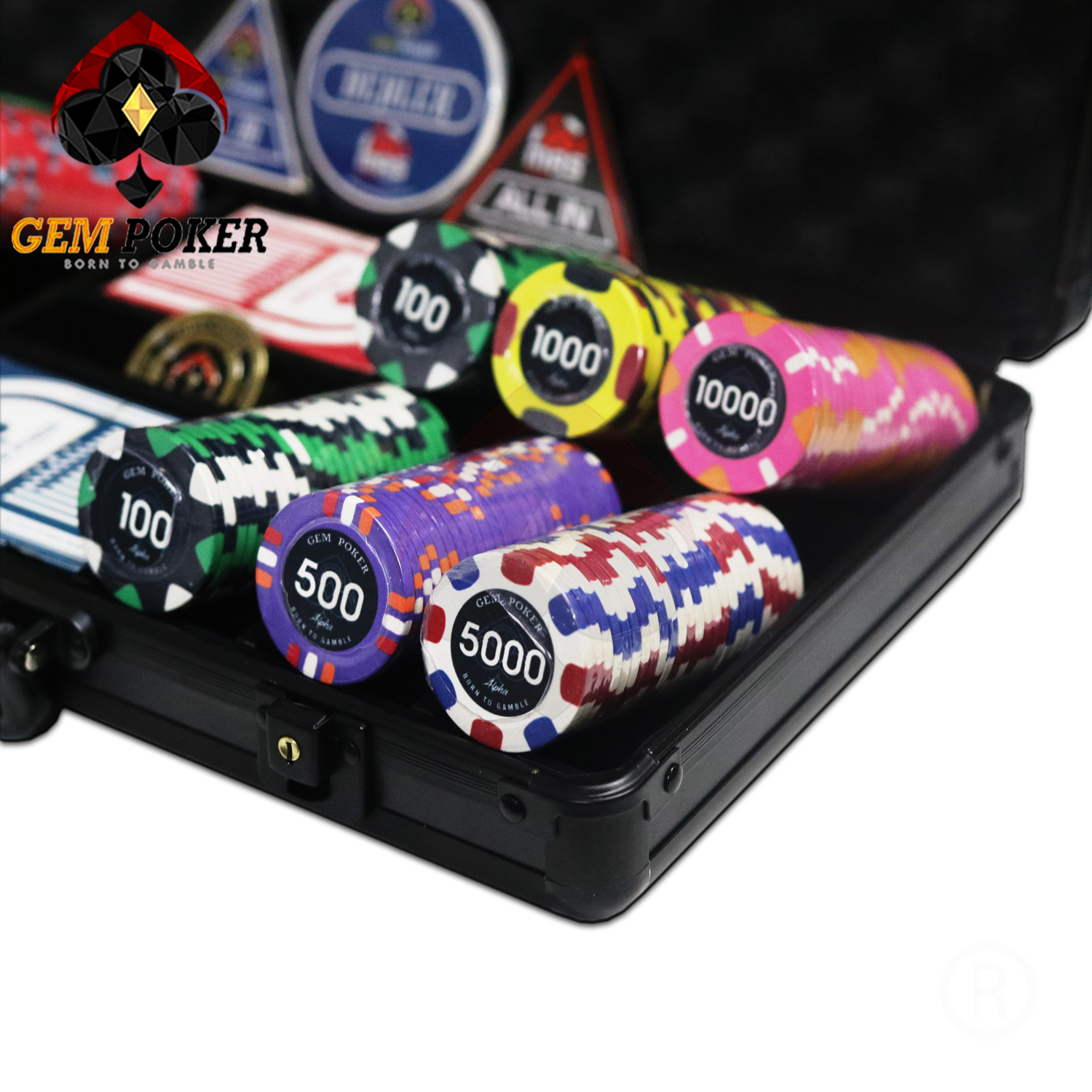 CERAMIC POKER CHIP SET 300 ALPHA