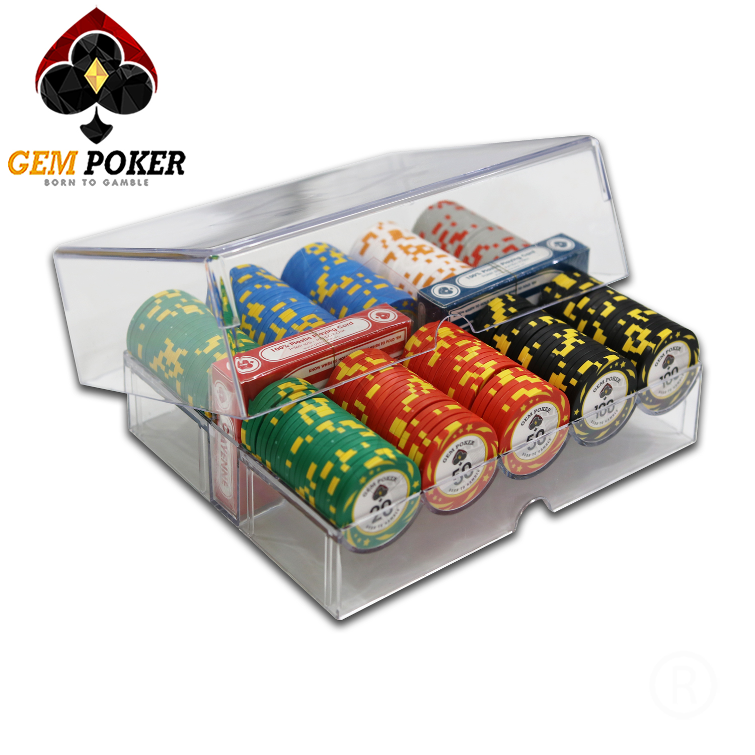 SET 200 CHIP POKER KINGSTAR CLAY