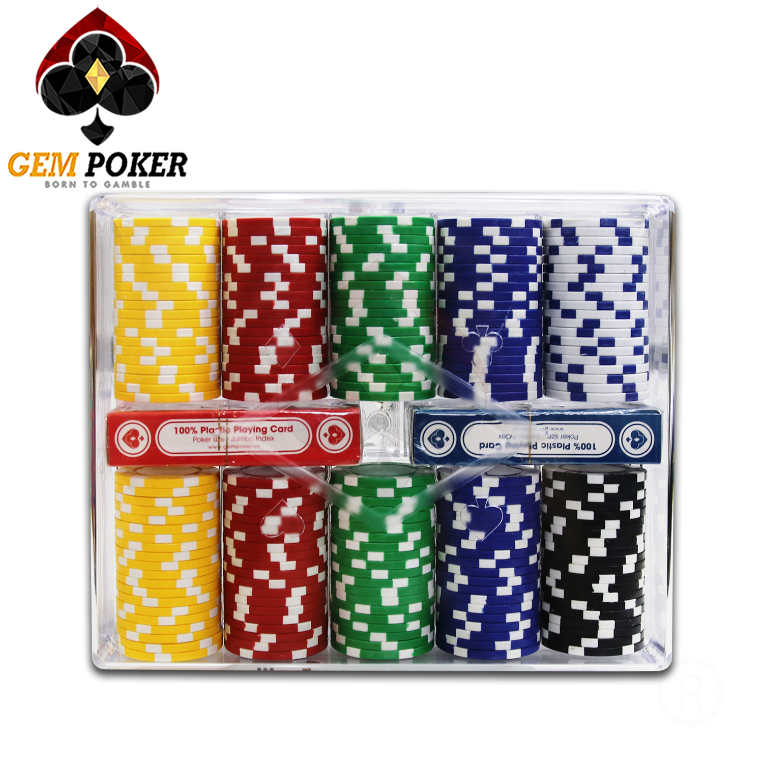 200 ABS POKER CHIP SET FULL COLORS