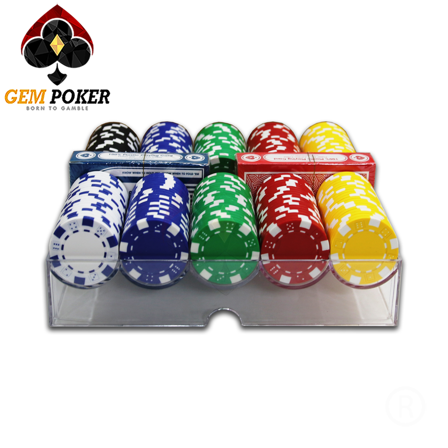 200 ABS POKER CHIP SET FULL COLORS