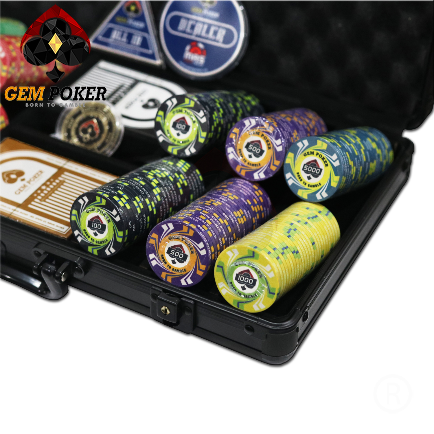 CERAMIC POKER CHIP SET 300 TYPHOON