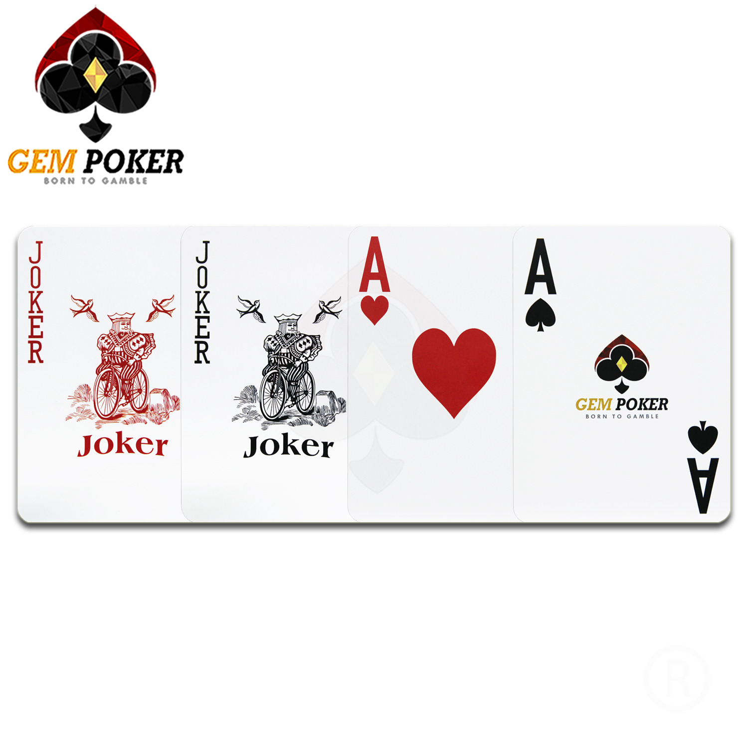 GEM POKER RFID PLAYING CARDS 100% PLASTIC