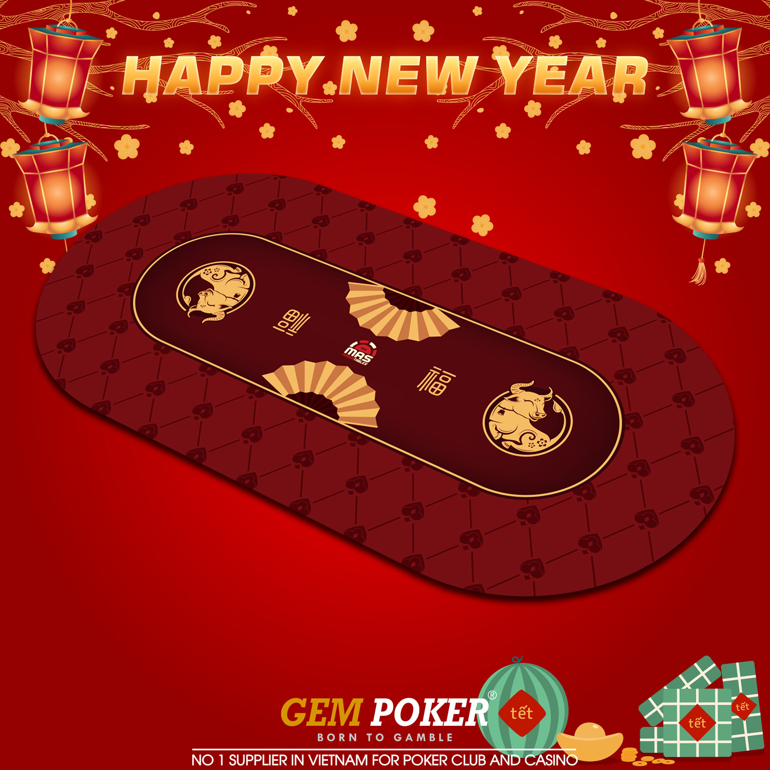 THẢM POKER OVAL GEM ASIA