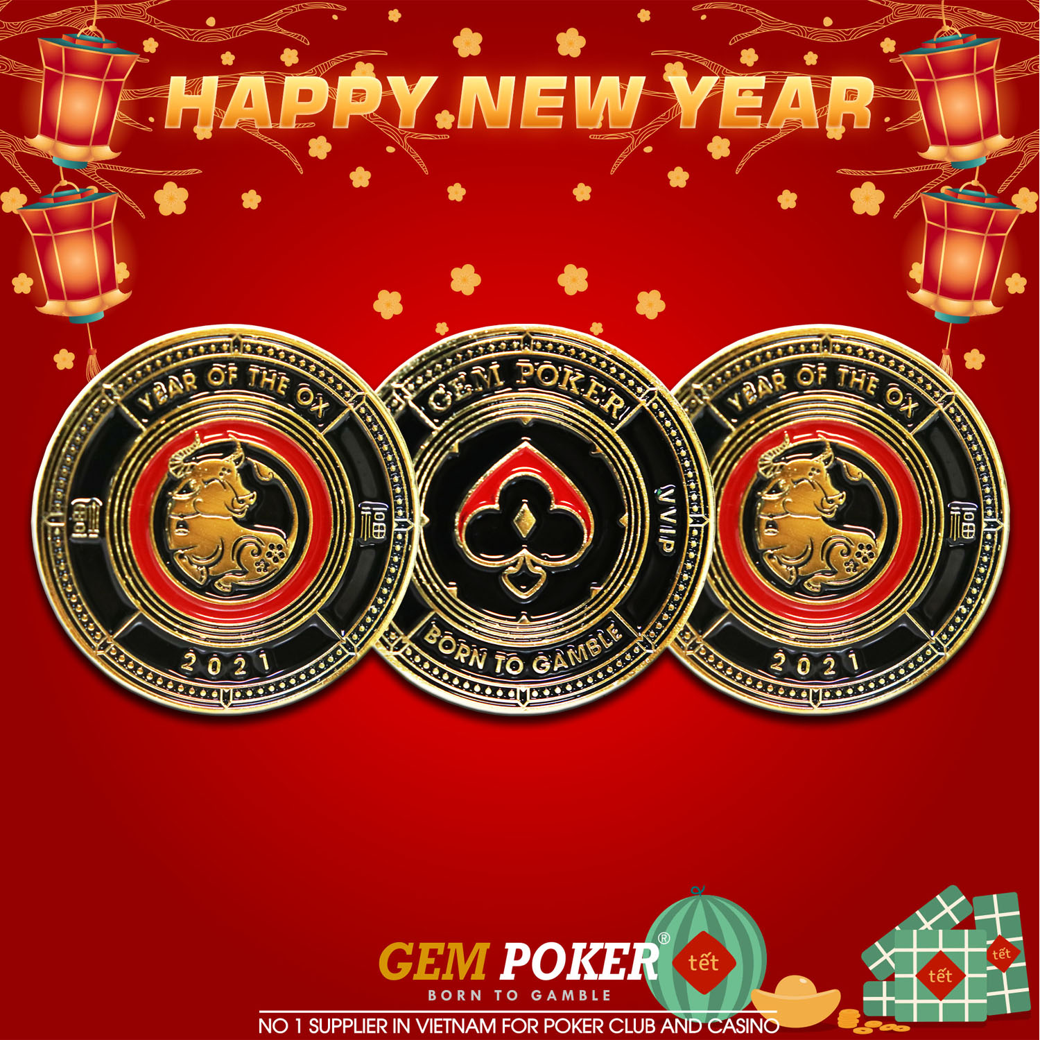 XU DẰN BÀI POKER CARD GUARD GEM OX 2021