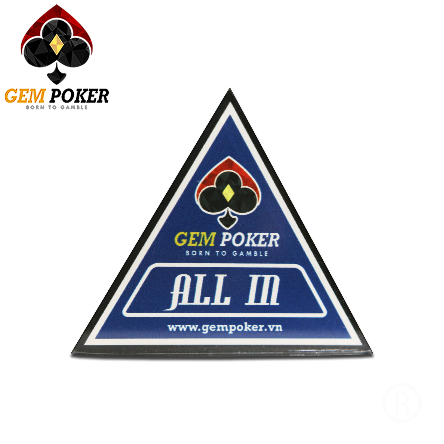 NÚT DEALER ALL-IN GEM POKER BLUE