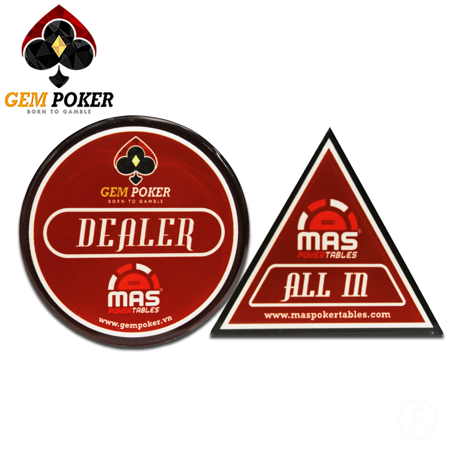 DEALER ALL-IN GEM POKER RED BUTTON