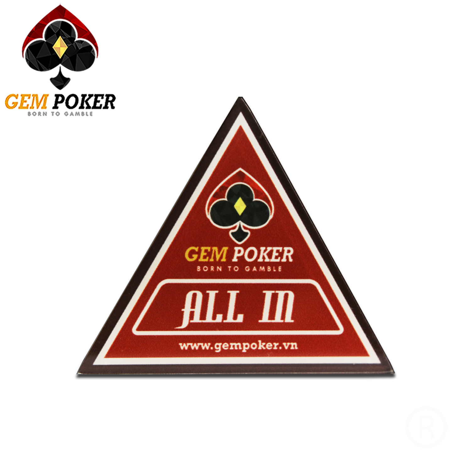NÚT DEALER ALL-IN GEM POKER RED