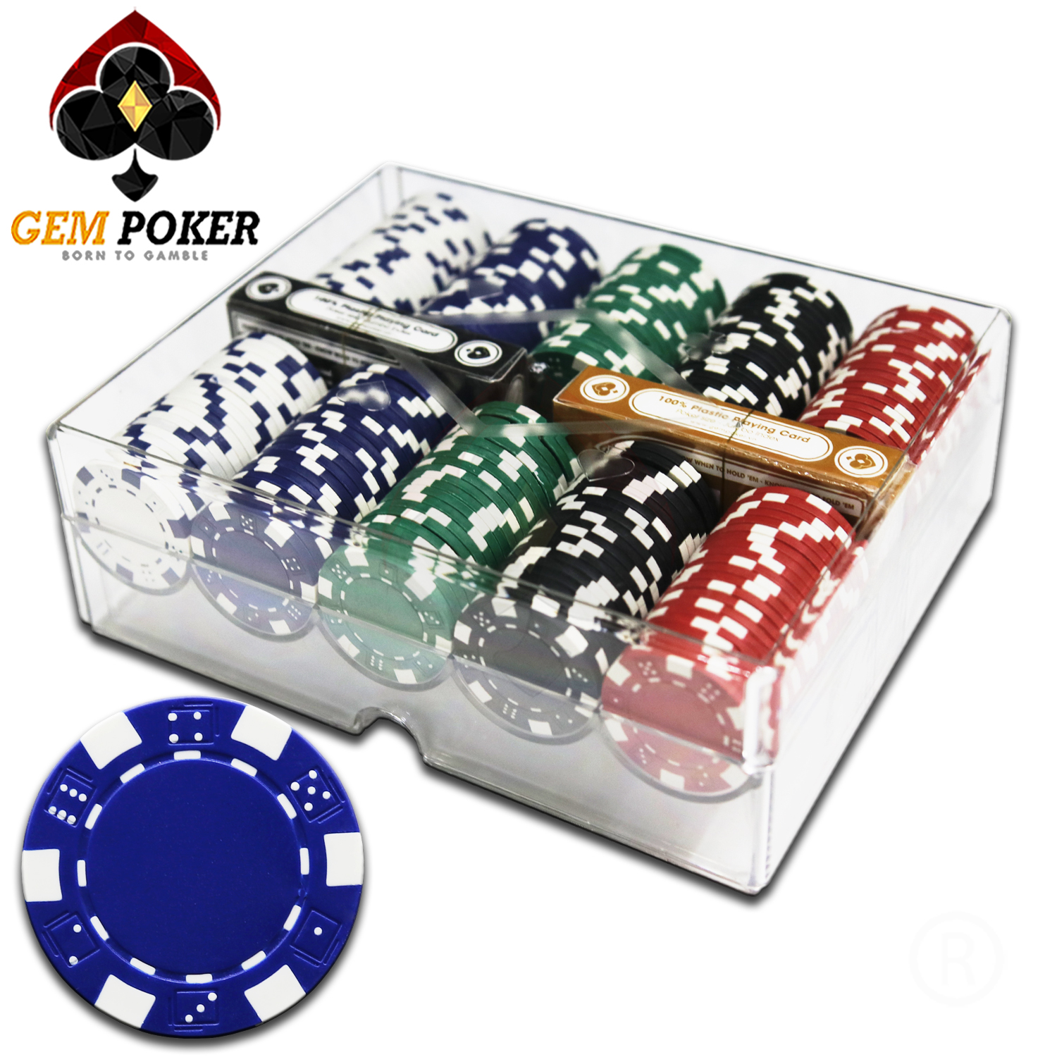 Chip Poker ABS 5 màu