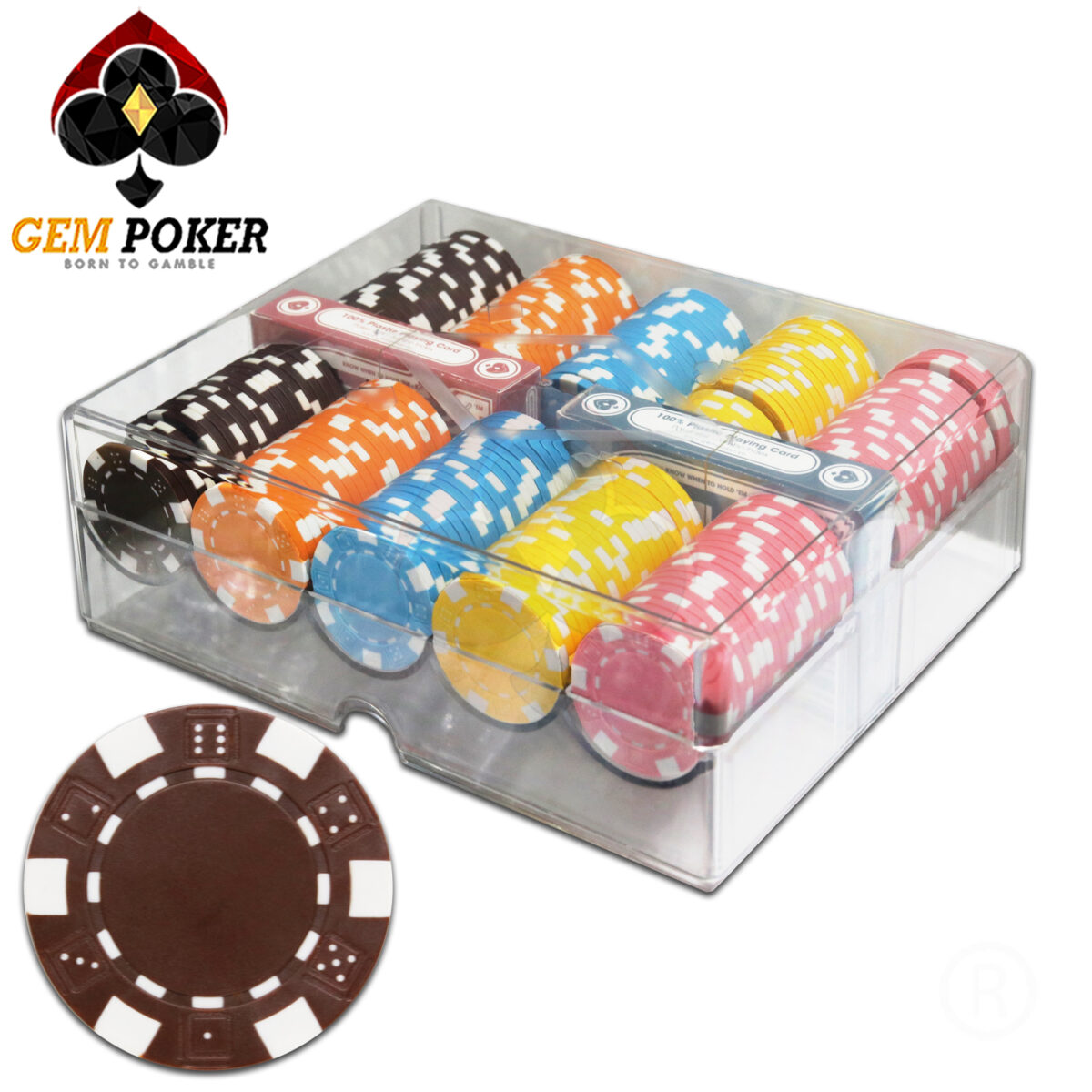 chip poker abs 5 màu