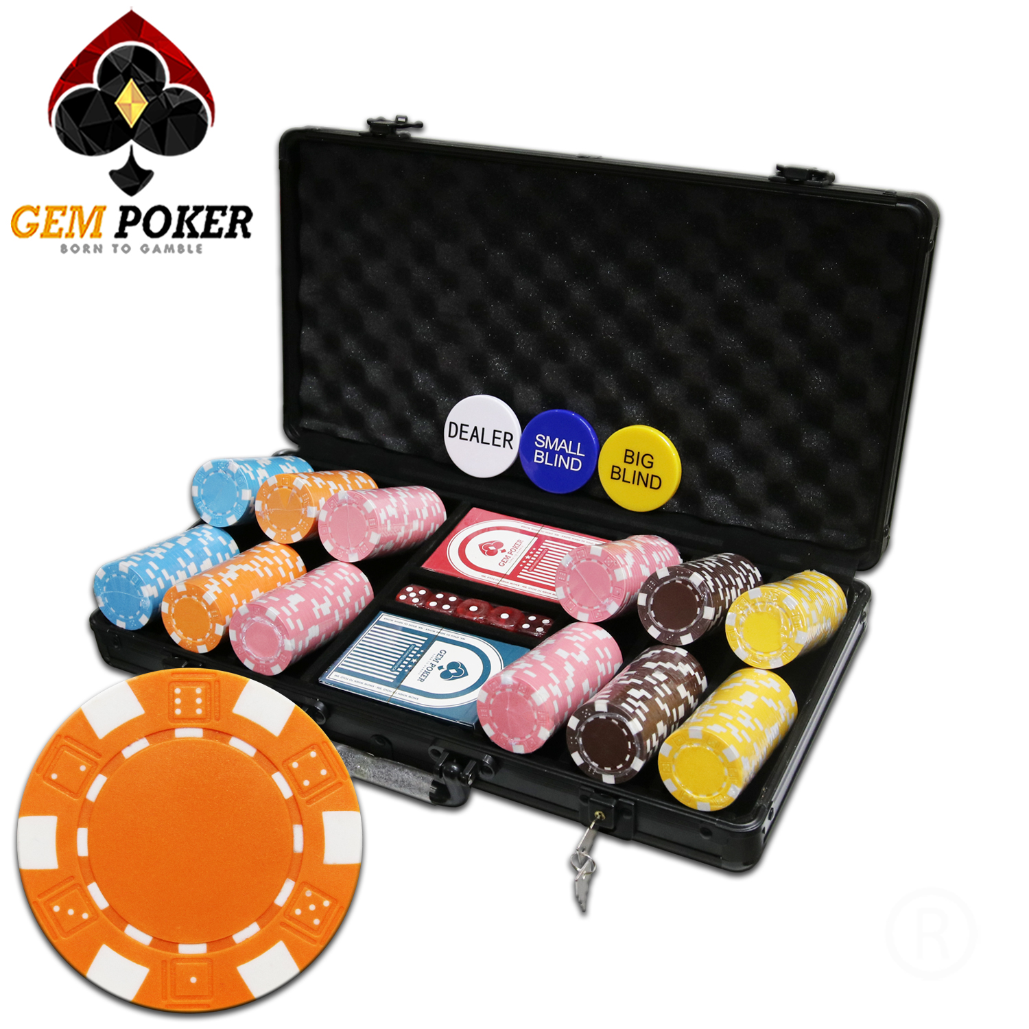 Print 300 chip poker abs 5 MÀU