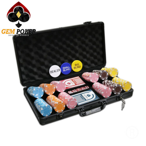 Set 300 ABS Poker Chips 5 Colors