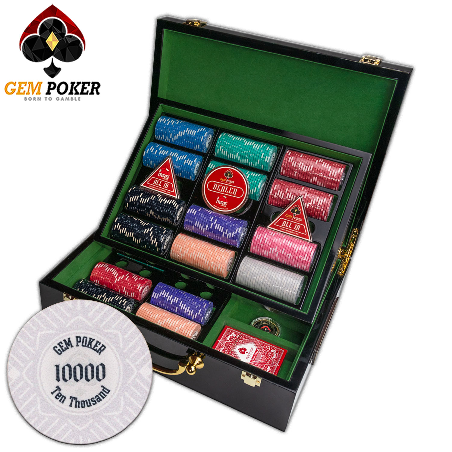 VALI 500 CHIP POKER SỨ CERAMIC EDEN CAO CẤP