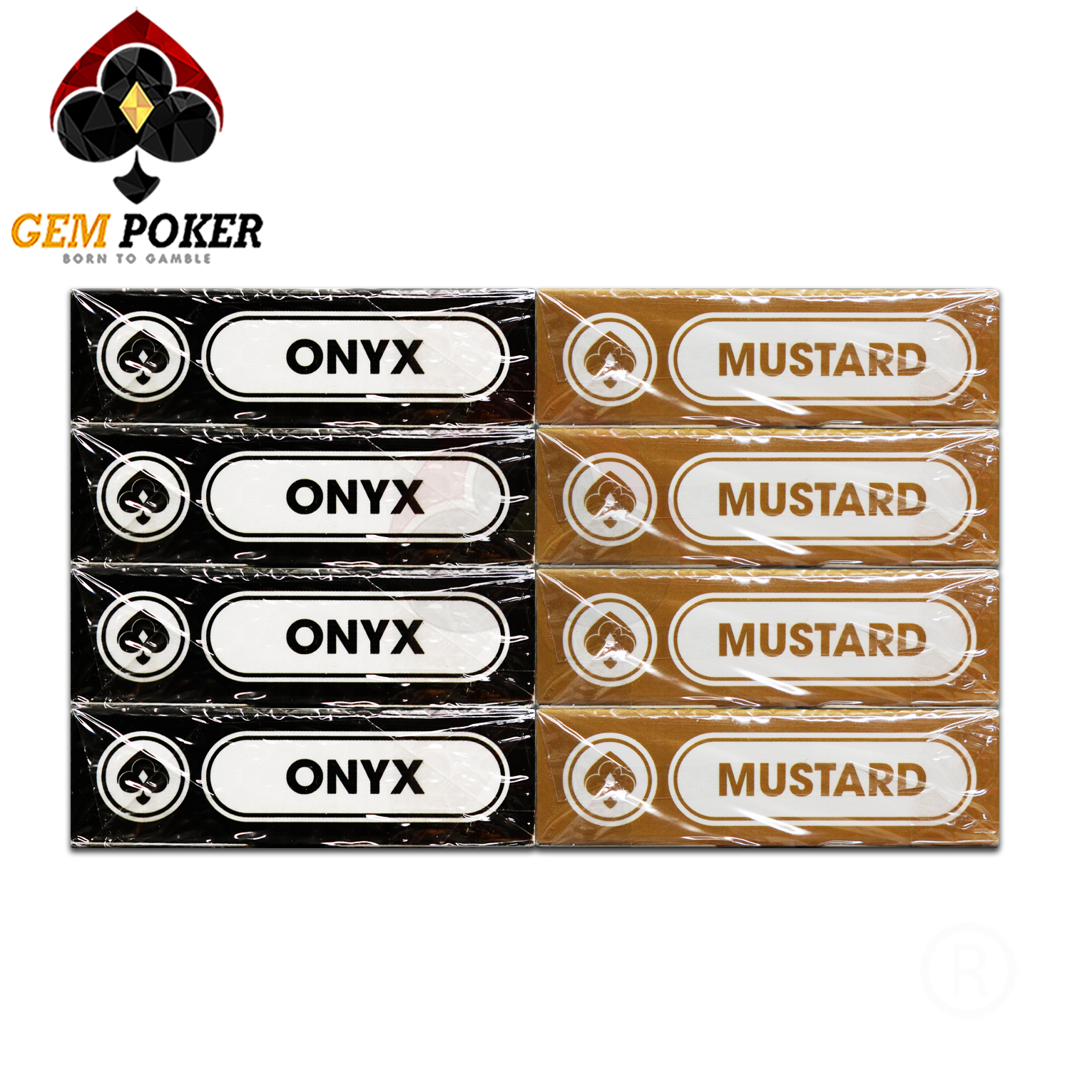 BÀI GEM POKER PLASTIC 100% - ONYX MUSTARD