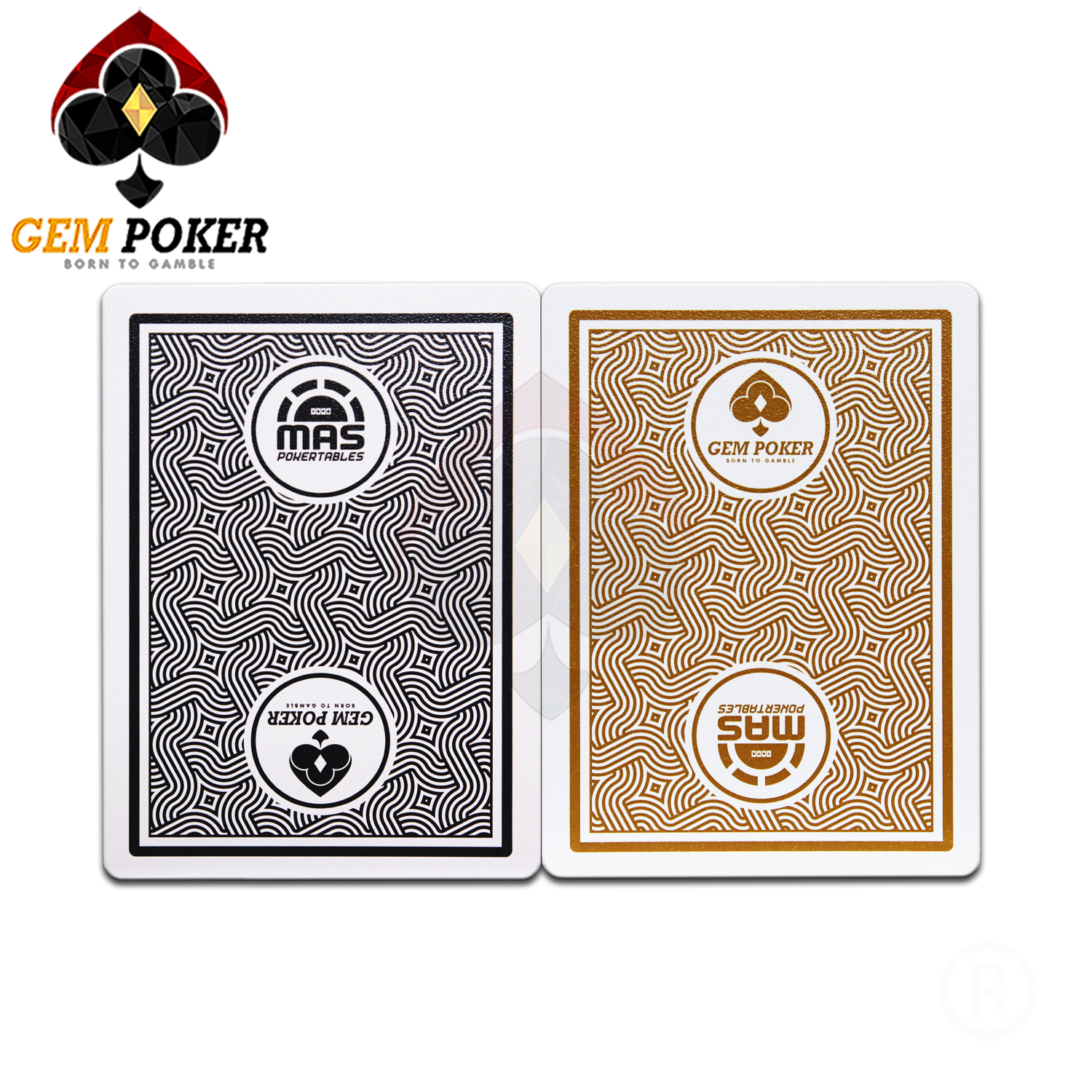 BÀI GEM POKER PLASTIC 100% - ONYX MUSTARD