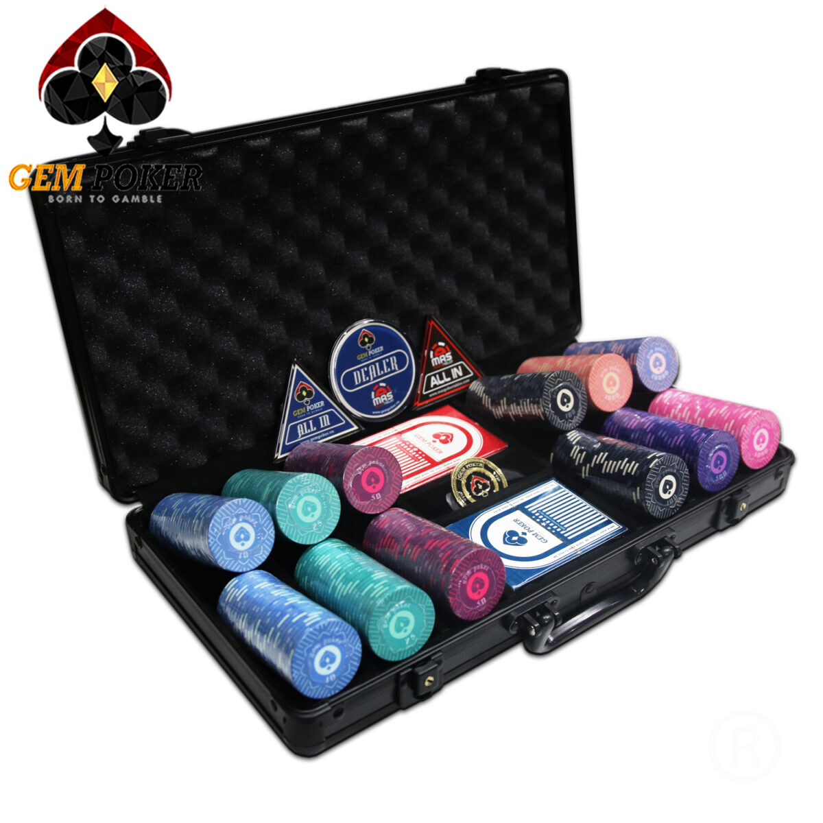 CERAMIC POKER CHIP SET 300 EDEN