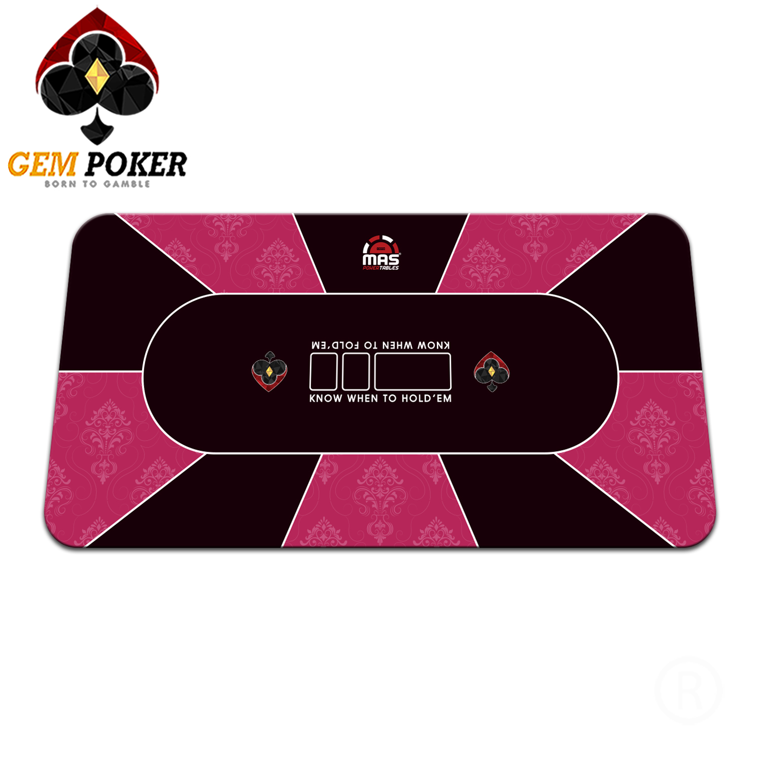 tikar poker permata merah muda