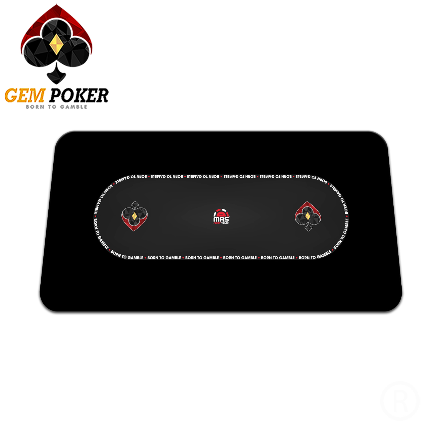 Poker Mat 1m2 - Tiny Black®️
