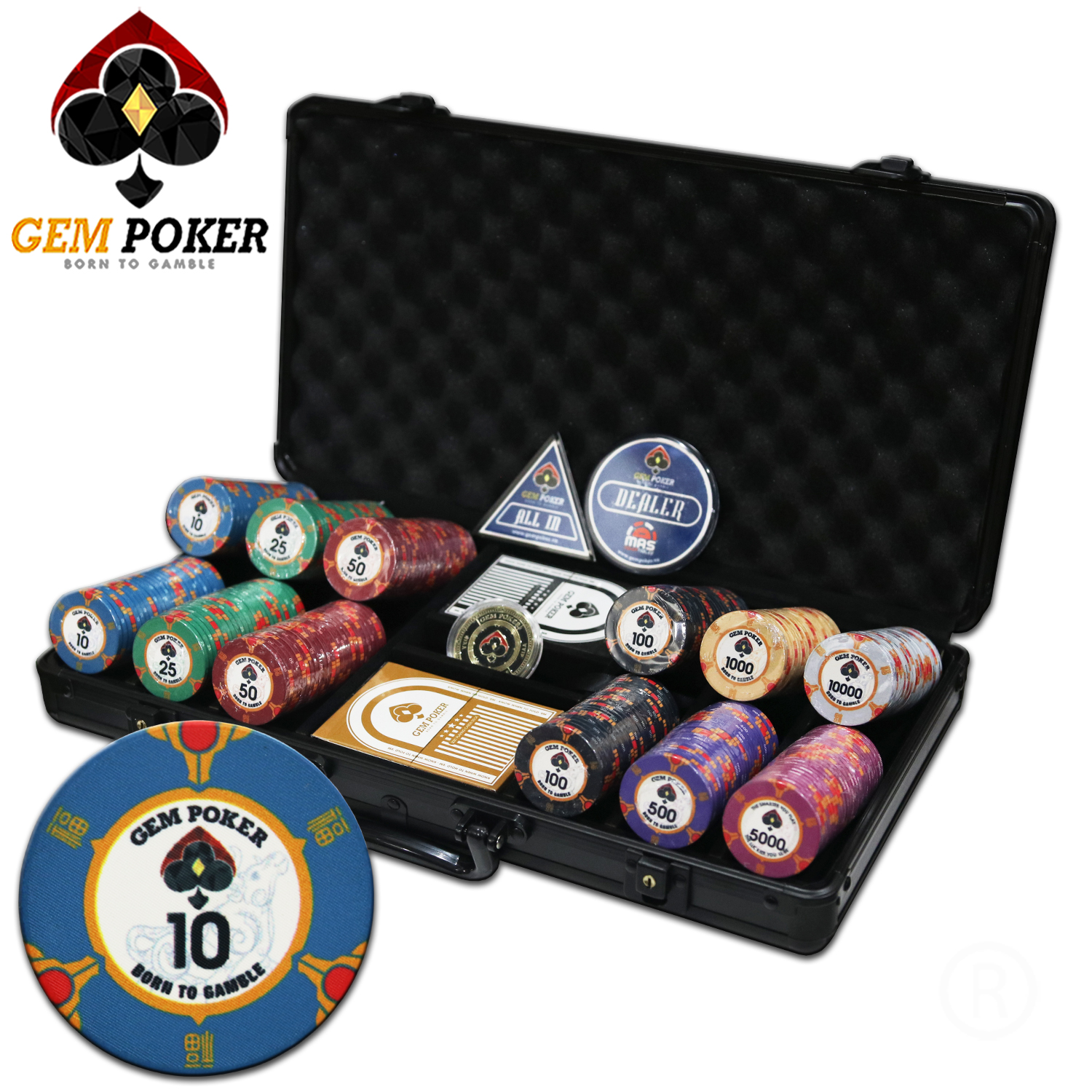 chip poker sứ gem ox