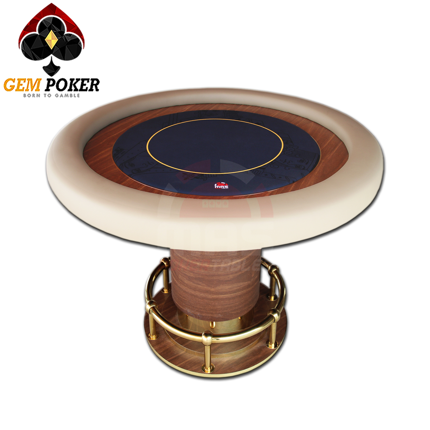PREMIUM ROUND POKER TABLE WITH LID P57